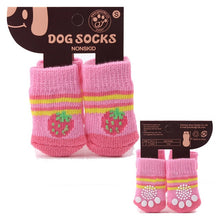 Load image into Gallery viewer, Top Grand Arrival Fashion 4Pcs Cute Puppy Dogs Pet Knits Socks Skid Bottom Mini Dog Socks Warm Sock
