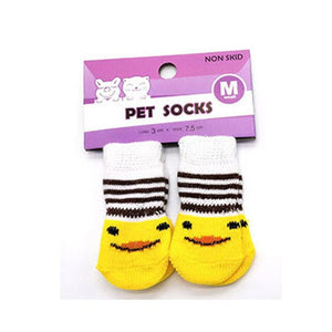 Top Grand Arrival Fashion 4Pcs Cute Puppy Dogs Pet Knits Socks Skid Bottom Mini Dog Socks Warm Sock